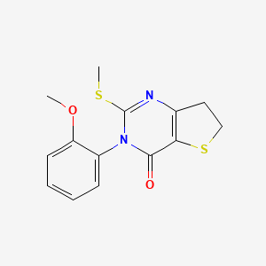 3-(2-Methoxyphenyl)-2-methylsulfanyl-6,7-dihydrothieno[3,2-d]pyrimidin-4-one