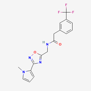 N-((3-(1-methyl-1H-pyrrol-2-yl)-1,2,4-oxadiazol-5-yl)methyl)-2-(3-(trifluoromethyl)phenyl)acetamide