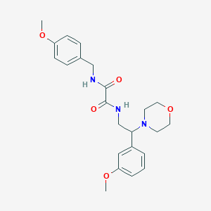 molecular formula C23H29N3O5 B2942460 N1-(4-methoxybenzyl)-N2-(2-(3-methoxyphenyl)-2-morpholinoethyl)oxalamide CAS No. 941932-75-8