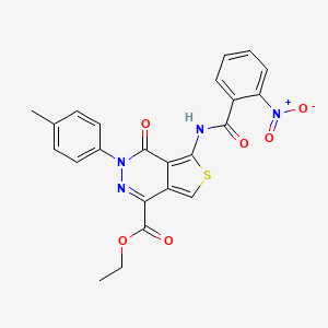 Ethyl 3-(4-methylphenyl)-5-[(2-nitrobenzoyl)amino]-4-oxothieno[3,4-d]pyridazine-1-carboxylate