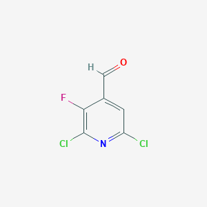 molecular formula C6H2Cl2FNO B2942470 2,6-Dichloro-3-fluoropyridine-4-carbaldehyde CAS No. 2460748-78-9