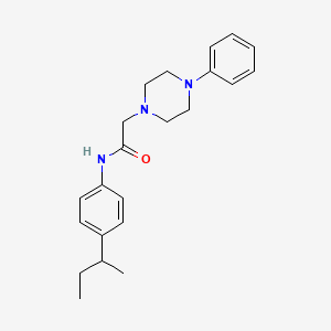 N-[4-(sec-butyl)phenyl]-2-(4-phenylpiperazino)acetamide