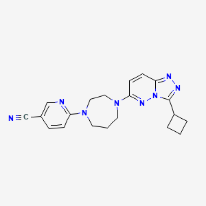6-[4-(3-Cyclobutyl-[1,2,4]triazolo[4,3-b]pyridazin-6-yl)-1,4-diazepan-1-yl]pyridine-3-carbonitrile