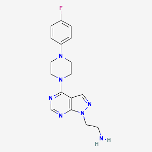 2-(4-(4-(4-fluorophenyl)piperazin-1-yl)-1H-pyrazolo[3,4-d]pyrimidin-1-yl)ethanamine