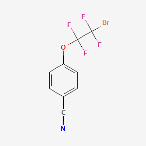 molecular formula C9H4BrF4NO B2942486 4-Cyanophenyl 1,1,2,2-tetrafluoro-2-bromoethyl ether CAS No. 957372-61-1