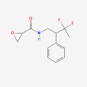 molecular formula C13H15F2NO2 B2942502 N-(3,3-Difluoro-2-phenylbutyl)oxirane-2-carboxamide CAS No. 2411312-73-5