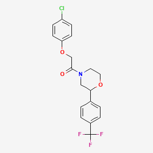2-(4-Chlorophenoxy)-1-(2-(4-(trifluoromethyl)phenyl)morpholino)ethanone