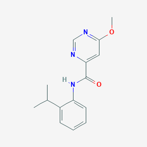 molecular formula C15H17N3O2 B2942505 N-(2-isopropylphenyl)-6-methoxypyrimidine-4-carboxamide CAS No. 2034579-40-1