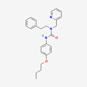 3-(4-Butoxyphenyl)-1-phenethyl-1-(pyridin-2-ylmethyl)urea