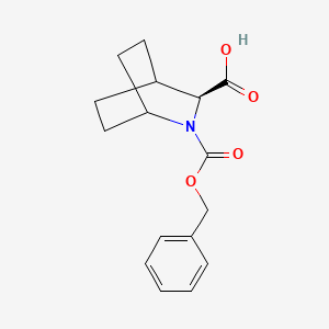 molecular formula C16H19NO4 B2942526 (3S)-2-Phenylmethoxycarbonyl-2-azabicyclo[2.2.2]octane-3-carboxylic acid CAS No. 872168-10-0