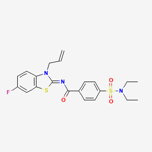 molecular formula C21H22FN3O3S2 B2942533 (Z)-N-(3-allyl-6-fluorobenzo[d]thiazol-2(3H)-ylidene)-4-(N,N-diethylsulfamoyl)benzamide CAS No. 942011-56-5