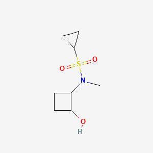 molecular formula C8H15NO3S B2942535 N-(2-羟基环丁基)-N-甲基环丙烷磺酰胺 CAS No. 2197712-41-5