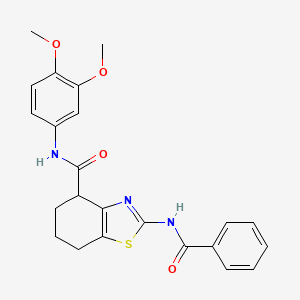 2-benzamido-N-(3,4-dimethoxyphenyl)-4,5,6,7-tetrahydrobenzo[d]thiazole-4-carboxamide