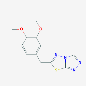molecular formula C12H12N4O2S B294256 6-(3,4-Dimethoxybenzyl)[1,2,4]triazolo[3,4-b][1,3,4]thiadiazole 