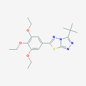 3-Tert-butyl-6-(3,4,5-triethoxyphenyl)[1,2,4]triazolo[3,4-b][1,3,4]thiadiazole