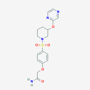 2-(4-((3-(Pyrazin-2-yloxy)piperidin-1-yl)sulfonyl)phenoxy)acetamide