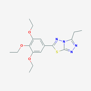 molecular formula C17H22N4O3S B294260 3-Ethyl-6-(3,4,5-triethoxyphenyl)[1,2,4]triazolo[3,4-b][1,3,4]thiadiazole 