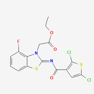 (Z)-ethyl 2-(2-((2,5-dichlorothiophene-3-carbonyl)imino)-4-fluorobenzo[d]thiazol-3(2H)-yl)acetate