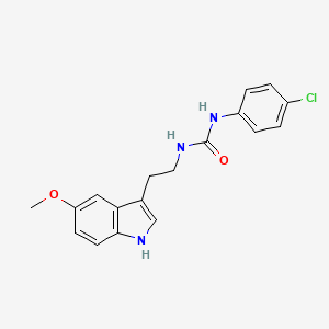 molecular formula C18H18ClN3O2 B2942604 N-(4-chlorophenyl)-N'-[2-(5-methoxy-1H-indol-3-yl)ethyl]urea CAS No. 860786-97-6
