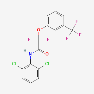 molecular formula C15H8Cl2F5NO2 B2942609 N-(2,6-dichlorophenyl)-2,2-difluoro-2-[3-(trifluoromethyl)phenoxy]acetamide CAS No. 338792-20-4