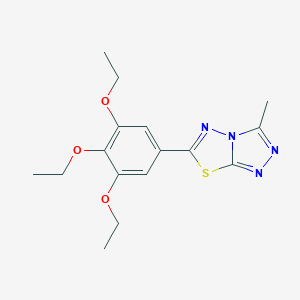 molecular formula C16H20N4O3S B294261 3-Methyl-6-(3,4,5-triethoxyphenyl)[1,2,4]triazolo[3,4-b][1,3,4]thiadiazole 