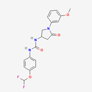 1-(4-(Difluoromethoxy)phenyl)-3-(1-(3-methoxyphenyl)-5-oxopyrrolidin-3-yl)urea