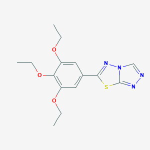 molecular formula C15H18N4O3S B294262 6-(3,4,5-Triethoxyphenyl)-[1,2,4]triazolo[3,4-b][1,3,4]thiadiazole 