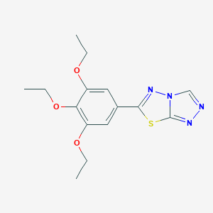 molecular formula C15H18N4O3S B294262 6-(3,4,5-三乙氧基苯基)-[1,2,4]三唑并[3,4-b][1,3,4]噻二唑 