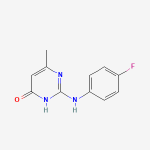 molecular formula C11H10FN3O B2942623 2-[(4-fluorophenyl)amino]-6-methylpyrimidin-4(3H)-one CAS No. 214535-62-3