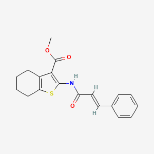 molecular formula C19H19NO3S B2942633 Methyl 2-cinnamamido-4,5,6,7-tetrahydrobenzo[b]thiophene-3-carboxylate CAS No. 725745-99-3