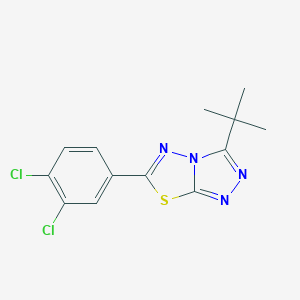 molecular formula C13H12Cl2N4S B294264 3-Tert-butyl-6-(3,4-dichlorophenyl)[1,2,4]triazolo[3,4-b][1,3,4]thiadiazole 