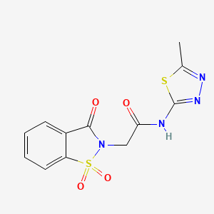 2-(1,1-dioxido-3-oxo-1,2-benzisothiazol-2(3H)-yl)-N-(5-methyl-1,3,4-thiadiazol-2-yl)acetamide
