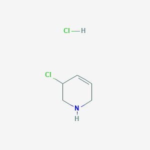 molecular formula C5H9Cl2N B2942643 3-Chloro-1,2,3,6-tetrahydropyridine hydrochloride CAS No. 2089258-56-8