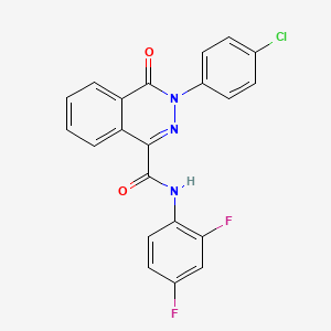 molecular formula C21H12ClF2N3O2 B2942644 3-(4-氯苯基)-N-(2,4-二氟苯基)-4-氧代-3,4-二氢酞嗪-1-甲酰胺 CAS No. 320417-63-8