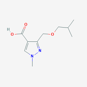 molecular formula C10H16N2O3 B2942646 1-Methyl-3-(2-methylpropoxymethyl)pyrazole-4-carboxylic acid CAS No. 1975118-88-7