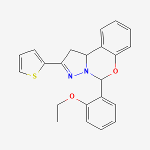 5-(2-ethoxyphenyl)-2-(thiophen-2-yl)-5,10b-dihydro-1H-benzo[e]pyrazolo[1,5-c][1,3]oxazine
