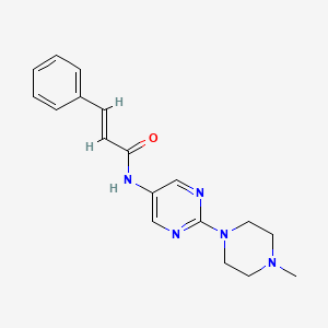 molecular formula C18H21N5O B2942648 N-(2-(4-甲基哌嗪-1-基)嘧啶-5-基)肉桂酰胺 CAS No. 1421587-68-9