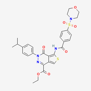 Ethyl 3-(4-isopropylphenyl)-5-(4-(morpholinosulfonyl)benzamido)-4-oxo-3,4-dihydrothieno[3,4-d]pyridazine-1-carboxylate