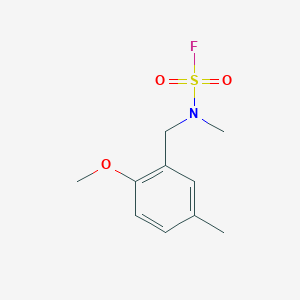 molecular formula C10H14FNO3S B2942656 N-[(2-Methoxy-5-methylphenyl)methyl]-N-methylsulfamoyl fluoride CAS No. 2411306-39-1