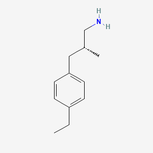 (2R)-3-(4-Ethylphenyl)-2-methylpropan-1-amine