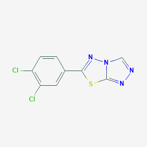 molecular formula C9H4Cl2N4S B294266 6-(3,4-Dichlorophenyl)[1,2,4]triazolo[3,4-b][1,3,4]thiadiazole 