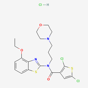 2,5-dichloro-N-(4-ethoxybenzo[d]thiazol-2-yl)-N-(3-morpholinopropyl)thiophene-3-carboxamide hydrochloride
