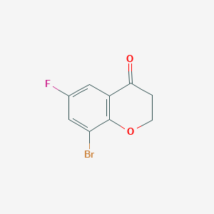 molecular formula C9H6BrFO2 B2942671 8-溴-6-氟色满-4-酮 CAS No. 1092350-87-2