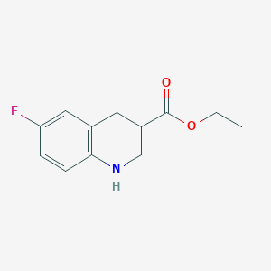 molecular formula C12H14FNO2 B2942675 Ethyl 6-fluoro-1,2,3,4-tetrahydroquinoline-3-carboxylate CAS No. 1706432-38-3