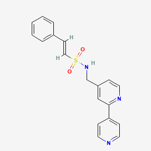 molecular formula C19H17N3O2S B2942681 (E)-N-([2,4'-bipyridin]-4-ylmethyl)-2-phenylethenesulfonamide CAS No. 2035022-74-1