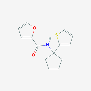 molecular formula C14H15NO2S B2942685 N-(1-(thiophen-2-yl)cyclopentyl)furan-2-carboxamide CAS No. 2034506-20-0