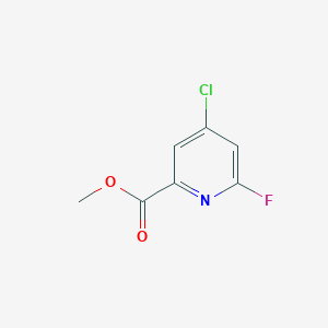 molecular formula C7H5ClFNO2 B2942688 4-氯-6-氟吡啶-2-甲酸甲酯 CAS No. 1256810-49-7