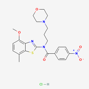 N-(4-methoxy-7-methylbenzo[d]thiazol-2-yl)-N-(3-morpholinopropyl)-4-nitrobenzamide hydrochloride