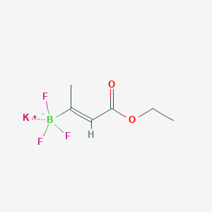 molecular formula C6H9BF3KO2 B2942698 Potassium;[(Z)-4-ethoxy-4-oxobut-2-en-2-yl]-trifluoroboranuide CAS No. 1795770-78-3