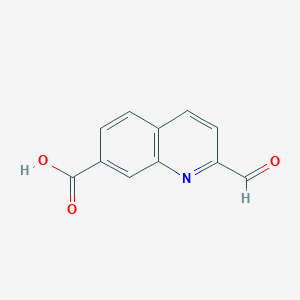 molecular formula C11H7NO3 B2942702 2-Formylquinoline-7-carboxylic acid CAS No. 2168355-92-6